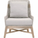 Tapestry Outdoor Club Chair in Taupe & White Rope on Gray Teak 6851.WTA/PUM/GT