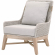 Tapestry Outdoor Club Chair in Taupe & White Rope on Gray Teak 6851.WTA/PUM/GT