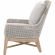 Tapestry Outdoor Club Chair in Taupe & White Rope on Gray Teak 6851.WTA/PUM/GT