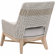 Tapestry Outdoor Club Chair in Taupe & White Rope on Gray Teak 6851.WTA/PUM/GT
