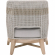 Tapestry Outdoor Club Chair in Taupe & White Rope on Gray Teak 6851.WTA/PUM/GT