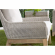 Tapestry Outdoor Club Chair in Taupe & White Rope on Gray Teak 6851.WTA/PUM/GT