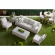 Tapestry Outdoor Club Chair in Taupe & White Rope on Gray Teak 6851.WTA/PUM/GT