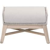 Tapestry Outdoor Ottoman in Gray Teak, Taupe & White 6851FS.WTA/PUM/GT