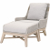 Tapestry Outdoor Ottoman in Gray Teak, Taupe & White 6851FS.WTA/PUM/GT