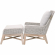 Tapestry Outdoor Ottoman in Gray Teak, Taupe & White 6851FS.WTA/PUM/GT