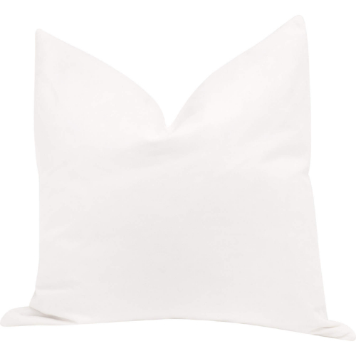 The Basic 22" Essential Pillow in Pearl White Fabric (Set of 2)