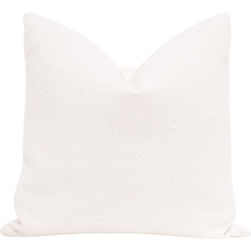 The Basic 22" Essential Pillow in Snow White Boucle Fabric (Set of 2)