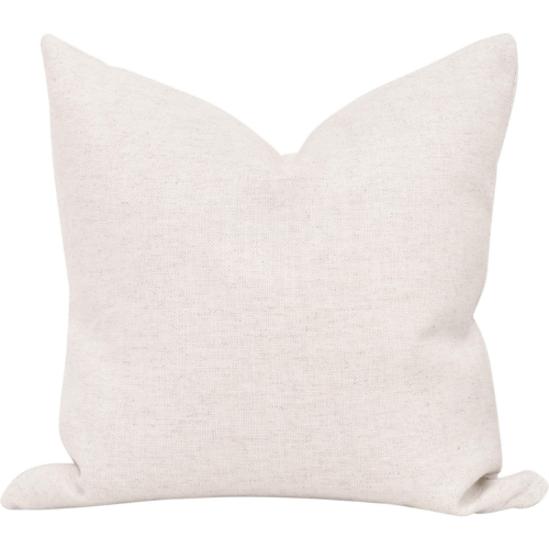 The Basic 22" Essential Pillow in Performance Textured Cream Linen (Set of 2)