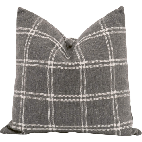 The Basic 22" Essential Pillow in Smoke Gray Fabric (Set of 2)