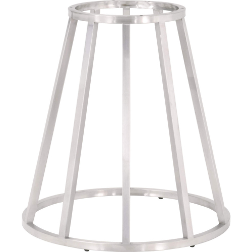 Turino Round Dining Table Base in Brushed Stainless Steel