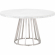 Turino 54" Round Dining Table Top in White Carrera Marble 6059.WHT