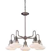 Centennial Park 5 Light Chandelier in Antique Pewter