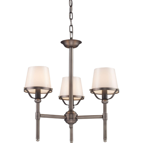 Sutton Place 19"W 3 Light Chandelier in Pewter