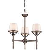 Sutton Place 19"W 3 Light Chandelier in Pewter