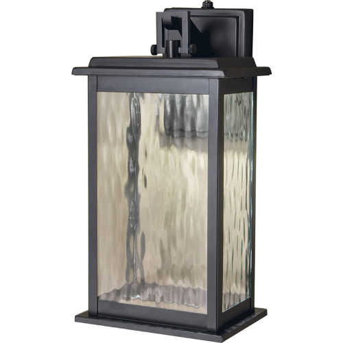 Weymouth Outdoor LED Wall Mount Light in Gun Metal & Glass