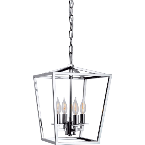 Cage Pendant Light in Polished Nickel