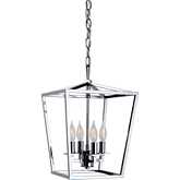 Cage Pendant Light in Polished Nickel