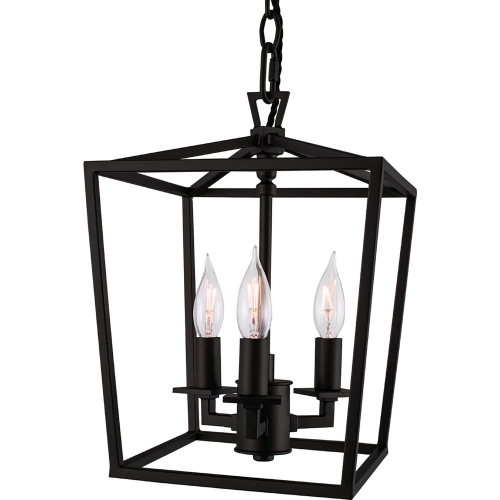 Cage Pendant Light in Matte Black