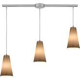 Connor 38"W 3 Light Ceiling Pendant Light in Satin Nickel