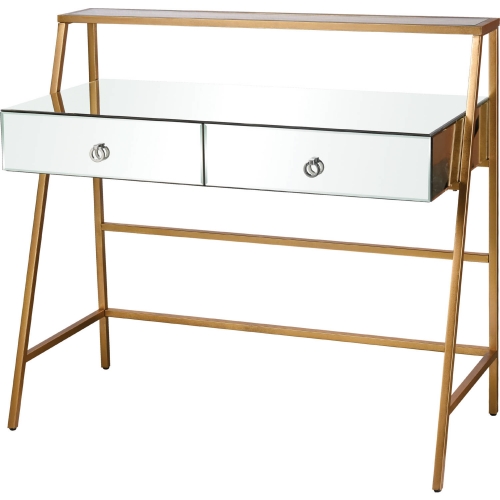 Peerage Console Table in Gold Leaf & Mirror