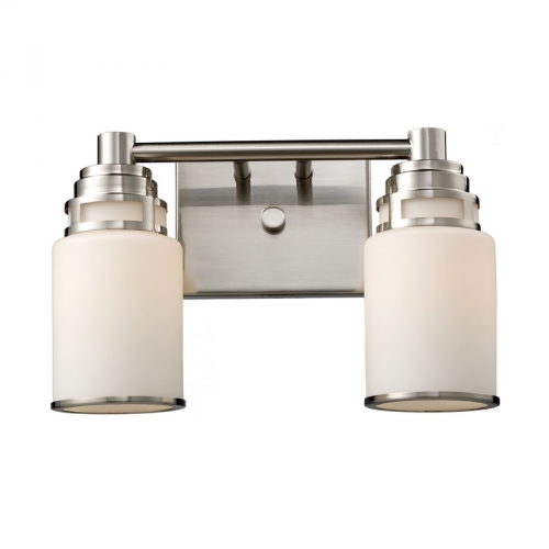 Bryant 2 Light Bath Vanity Fixture in Satin Nickel