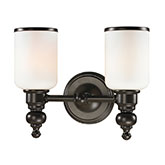 Bristol 2 Light Bath Vanity Fixture in Oil Rubbed Bronze (LED)