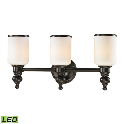 Bristol 3 Light Bath Vanity Fixture in Oil Rubbed Bronze (LED)