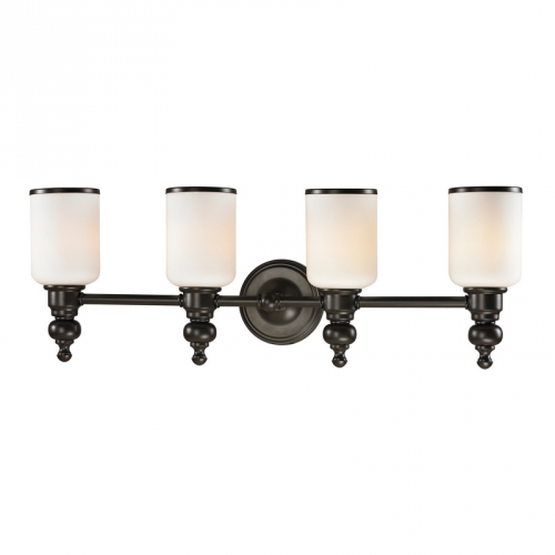 Bristol 4 Light Bath Vanity Fixture in Oil Rubbed Bronze