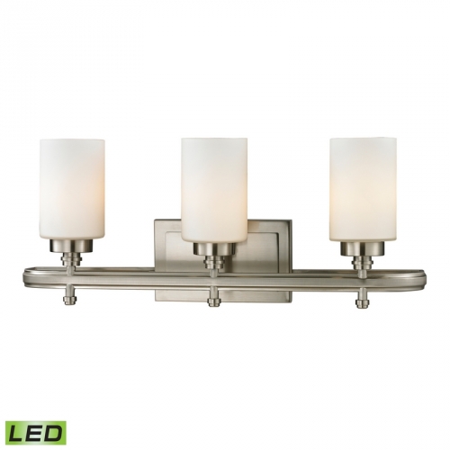 Dawson 3 Light Bath Vanity Fixture in Brushed Nickel (LED)