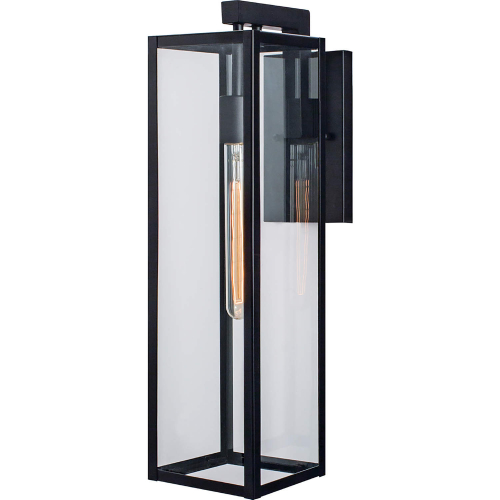 Capture Outdoor Wall Sconce in Matte Black & Tempered Glass