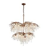 Elia 18 Light Chandelier in Spanish Bronze w/ Clear Crystals