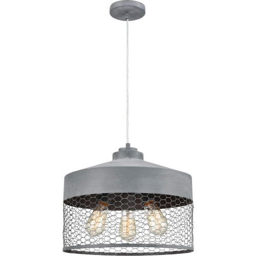 Darkhorse 16"W 3 Light Chandelier in Concrete