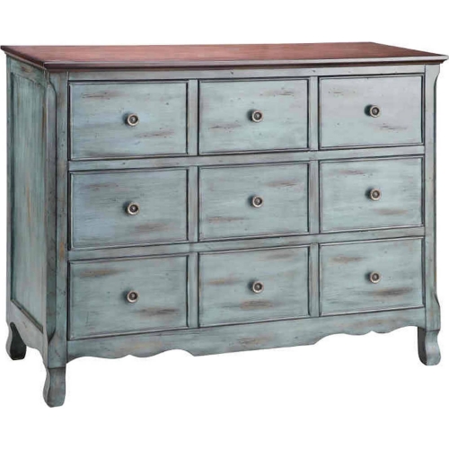 Hartford Chest in Aged Blue & Wood