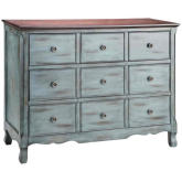 Hartford Chest in Aged Blue & Wood