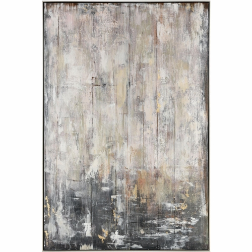 Flowing Abstract Wall Decor in Brown & Grey Canvas