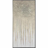 Vesper Wall Decor in Gold & White Canvas