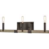 Transitions 22"W 3 Light Vanity Light in Oil Rubbed Bronze & Aspen Metal