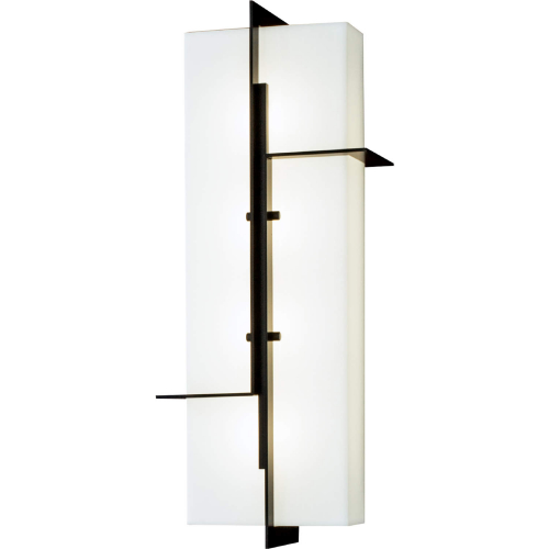 Matrix Outdoor Wall Sconce in Matte Black Metal & Acrylic