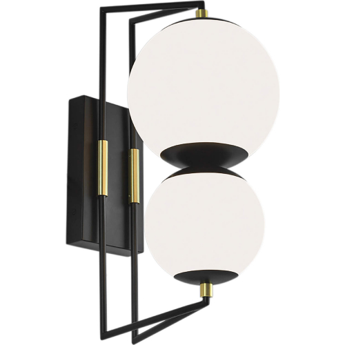 Cosmos Outdoor Wall Light in Black, Satin Brass & Acrylic