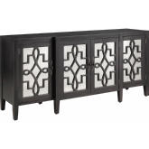 Lawrence Cabinet in Antique Mirror & Black