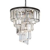 Palacial 9 Light Chandelier in Oil Rubbed Bronze & Clear Crystals