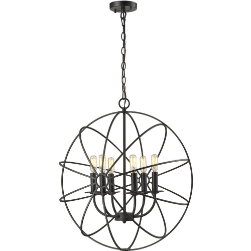 Yardley 6 Light Chandelier in Oil Rubbed Bronze