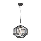 Yardley 1 Light Ceiling Pendant Light in Oil Rubbed Bronze & Clear Crystal on Wire Cage