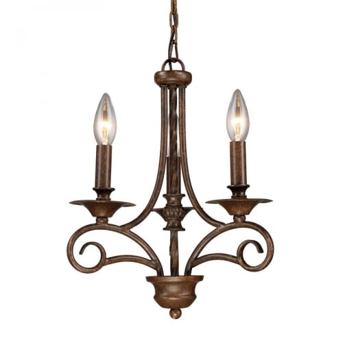 Gloucester 3 Light Chandelier in Antique Bronze