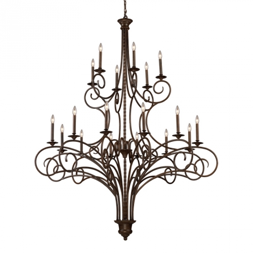 Gloucester 12+6 Light Chandelier in Antique Bronze