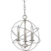 Williamsport 13"W 3 Light Chandelier in Brushed Nickel