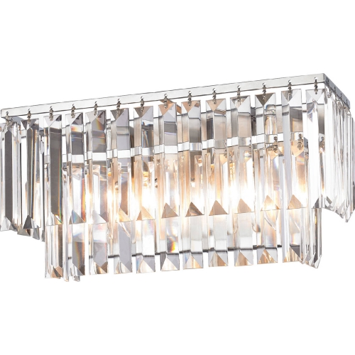 Palacial 2 Light Bathroom Vanity Light in Polished Chrome & Clear Crystals