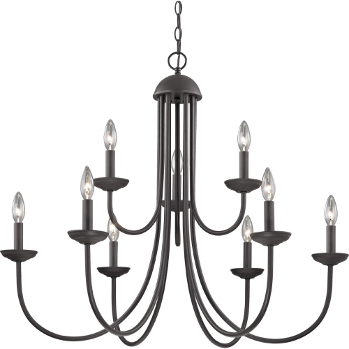 Williamsport 34"W 9 Light Chandelier in Oil Rubbed Bronze