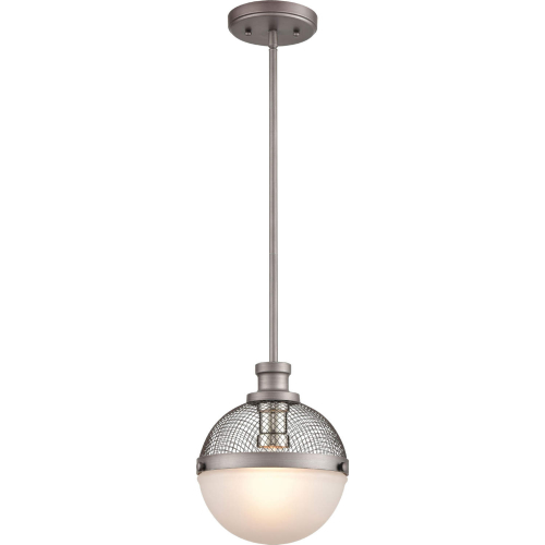 Calabria 1 Light Ceiling Pendant Light in Weathered Zinc & Polished Nickel